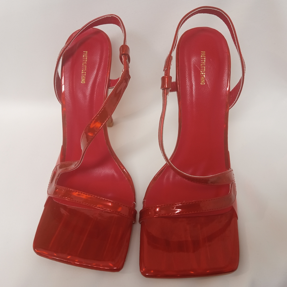 PrettyLittleThing Red Strappy Heels